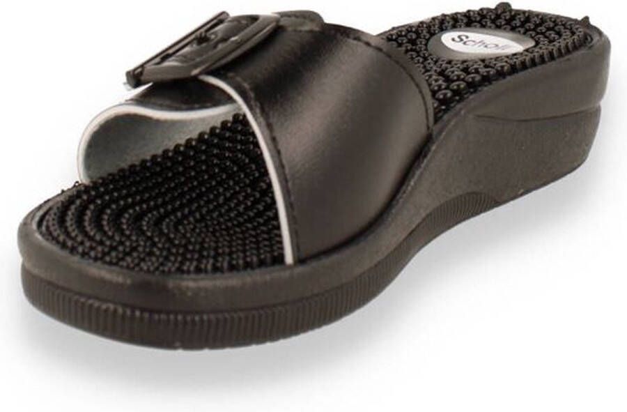 Scholl PVC Vrouwen Slippers Zwart