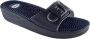 Scholl NEW MASSAGE PVC Womens Navy Blue FALSO Mules Navy Blue - Thumbnail 11
