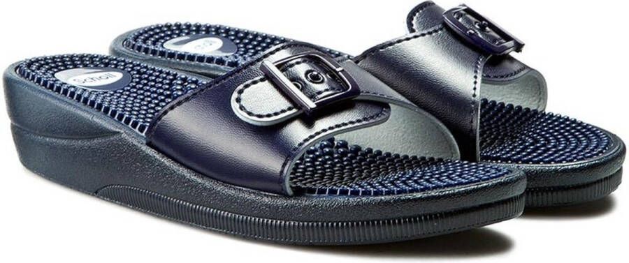 Scholl Slippers New Massage PVC Vrouwen Marineblauw