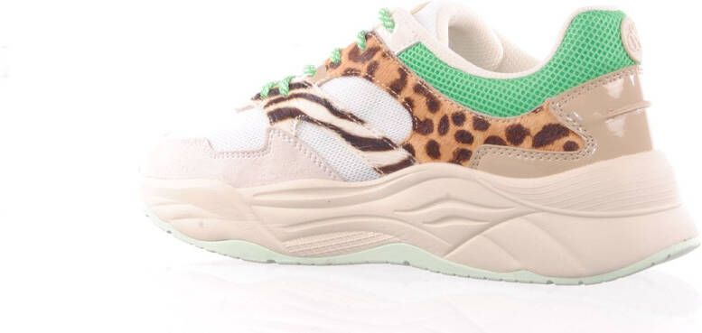 SCOTCH & SODA Celest Green Animal Chunky Wit Mesh Lage sneakers Dames - Foto 8