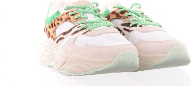 SCOTCH & SODA Celest Green Animal Chunky Wit Mesh Lage sneakers Dames - Foto 10