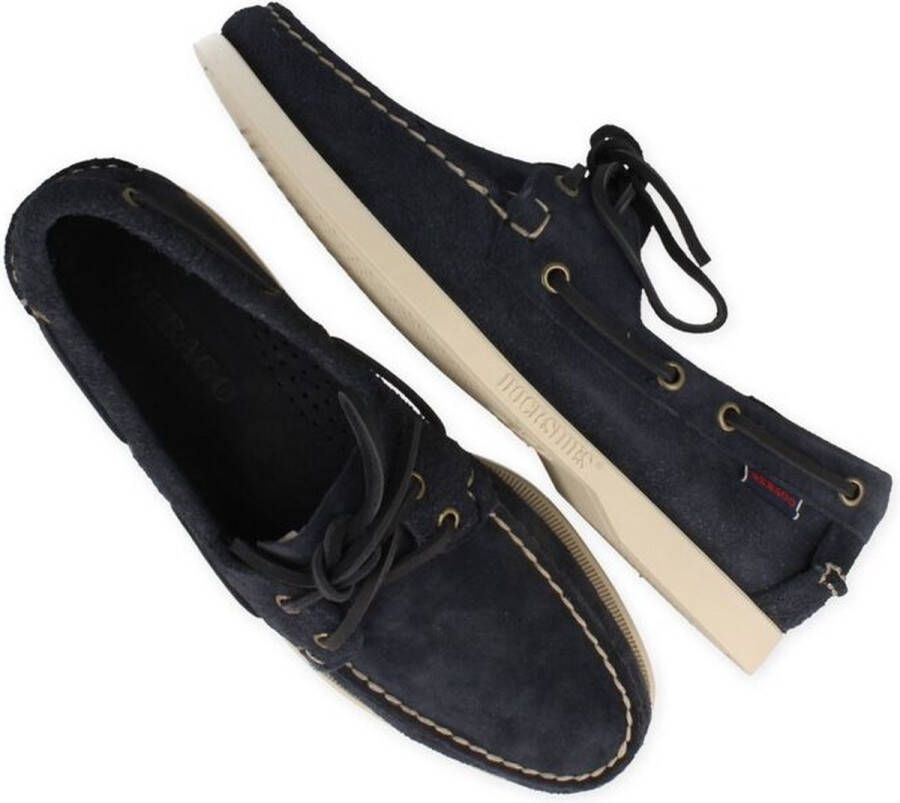 Sebago Veterschoen Heren Portland Flesh Out Blue Navy Blauw - Foto 6