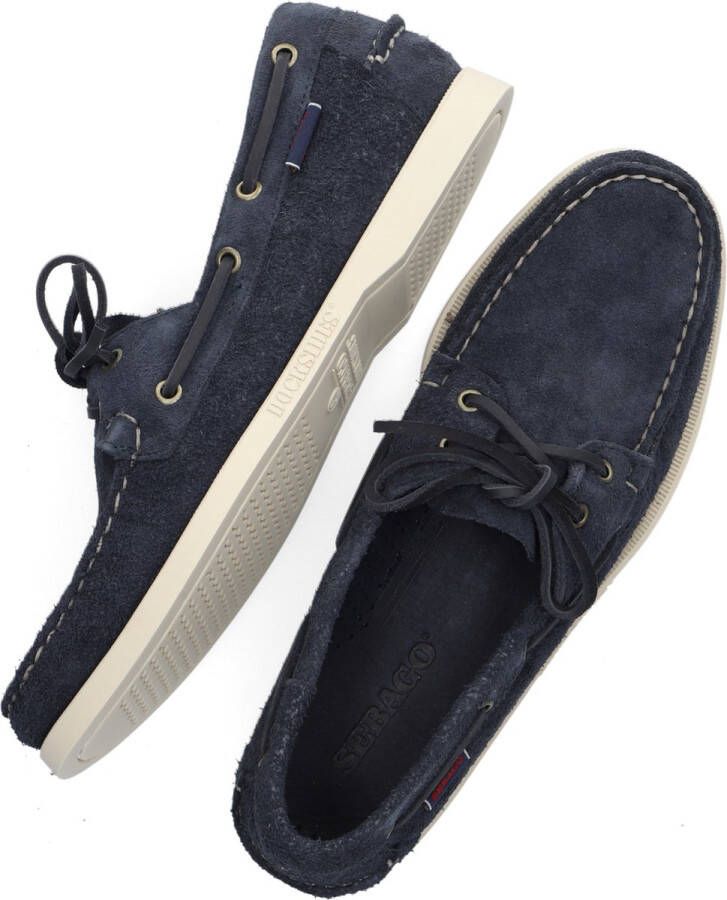 Sebago Veterschoen Heren Portland Flesh Out Blue Navy Blauw - Foto 12