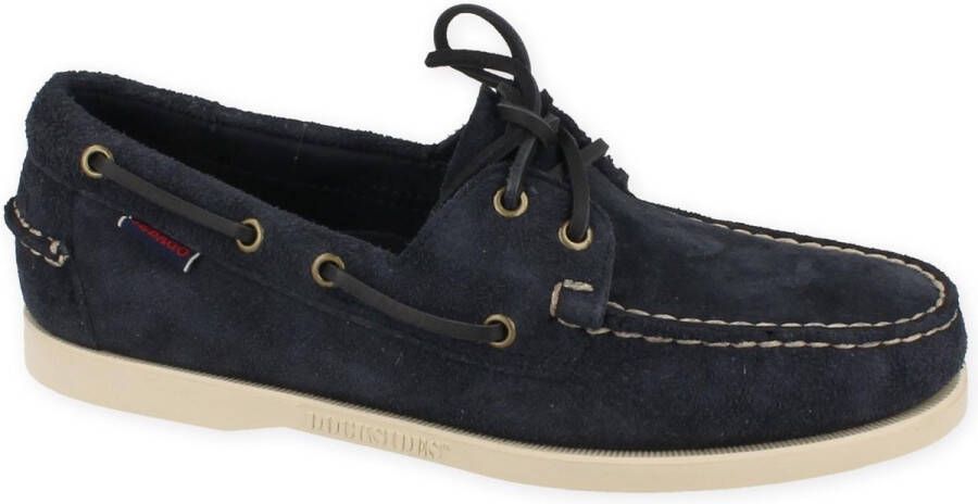 Sebago Veterschoen Heren Portland Flesh Out Blue Navy Blauw - Foto 8