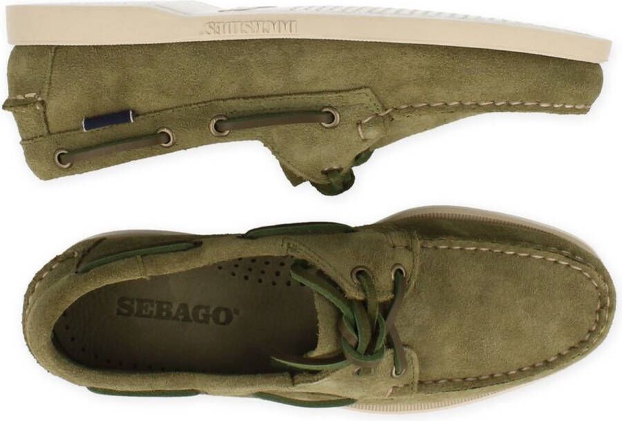 Sebago heren Portland Fl Out Green mIlitary Br Oliv KAKI