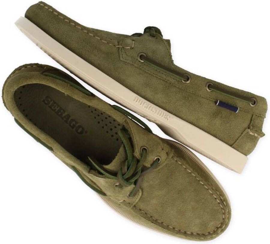 Sebago heren Portland Fl Out Green mIlitary Br Oliv KAKI