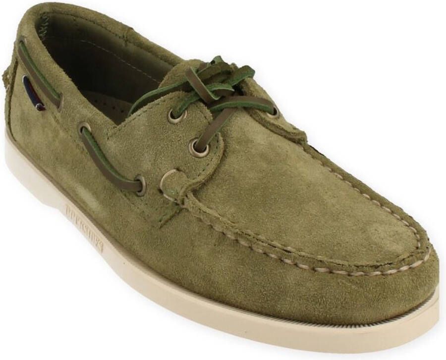 Sebago heren Portland Fl Out Green mIlitary Br Oliv KAKI