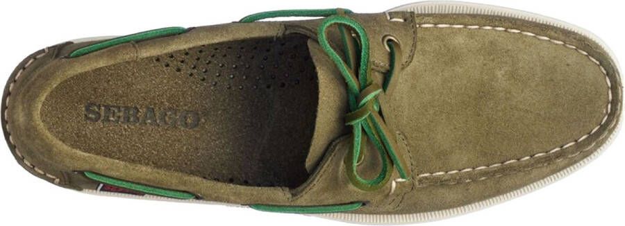 Sebago heren Portland Fl Out Green mIlitary Br Oliv KAKI