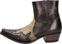 Sendra Mimo-Riding 9918 leren cowboylaarzen met slangenprint donkerbruin - Thumbnail 6