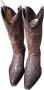 Sendra boots 11472 Cuervo Bruin Heren Laarzen Cowboy Western Boots Spitse Neus Schuine Hak Lederen Zool Sierstiksel Studs Vintage Look Echt Leer - Thumbnail 4