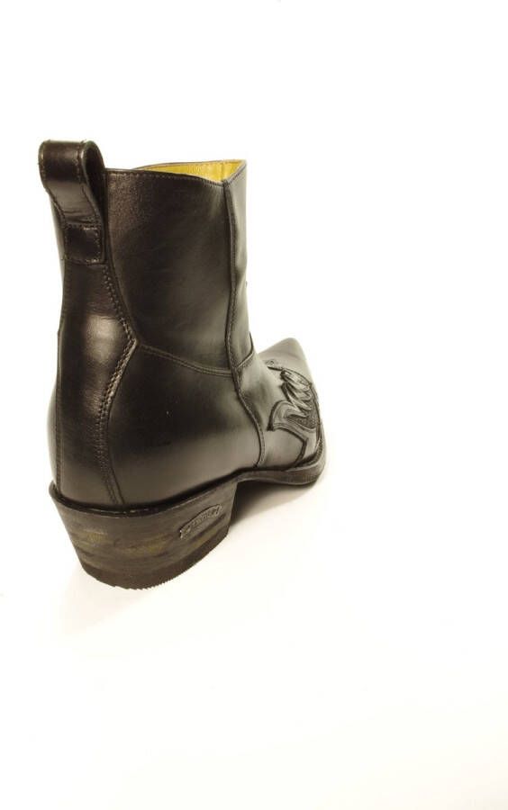 Sendra boots 12185 Javi Zwart Handgemaakt Heren Cowboy Western Enkel Laars Spitse Neus Rits Sluiting Echt Leer - Foto 5