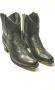 Sendra Boots 14399 Debora Zwart Handgemaakte Dames Cowboy Ibiza Enkelaars Ronde Neus Beetje Schuine Hak Ritssluiting Western Versiering Echt Leer - Thumbnail 4