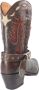 Sendra boots 15253 Debora Bruin Handgemaakt Dames Half Kuit Hoge Western Ibiza Laarzen Ronde Neus Beetje Schuine Hoge Hak Echt Leer - Thumbnail 2