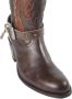 Sendra boots 15253 Debora Bruin Handgemaakt Dames Half Kuit Hoge Western Ibiza Laarzen Ronde Neus Beetje Schuine Hoge Hak Echt Leer - Thumbnail 4