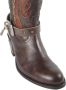 Sendra boots 15253 Debora Bruin Handgemaakt Dames Half Kuit Hoge Western Ibiza Laarzen Ronde Neus Beetje Schuine Hoge Hak Echt Leer - Thumbnail 4