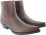 Sendra boots 2581 Cuervo Bruin Handgemaakt Cowboy Western Heren Enkel Laars Spitse Neus Beetje Schuine Hak Sierstiksels op de Wreef Jodhpur Sluiting Echt Leer - Thumbnail 3