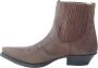 Sendra boots 2581 Cuervo Bruin Handgemaakt Cowboy Western Heren Enkel Laars Spitse Neus Beetje Schuine Hak Sierstiksels op de Wreef Jodhpur Sluiting Echt Leer - Thumbnail 7