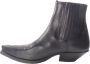 Sendra boots 2581 Cuervo Zwart Handgemaakt Cowboy Western Heren Enkel Laars Spitse Neus Beetje Schuine Hak Sierstiksels op de Wreef Jodhpur Sluiting Echt Leer - Thumbnail 5