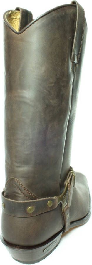 Sendra Boots 3091 Seta Bruin Dames Heren Biker Western Cowboy Laarzen Handgemaakt Vierkante Neus Schuine Hak Leren Zool Treklussen Echt Leer