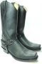 Sendra Boots 3091 Seta Zwart Biker Western Cow Laarzen Handgemaakt Vierkante Neus Leren Zool Schuine hak Treklussen Echt Leer - Thumbnail 4