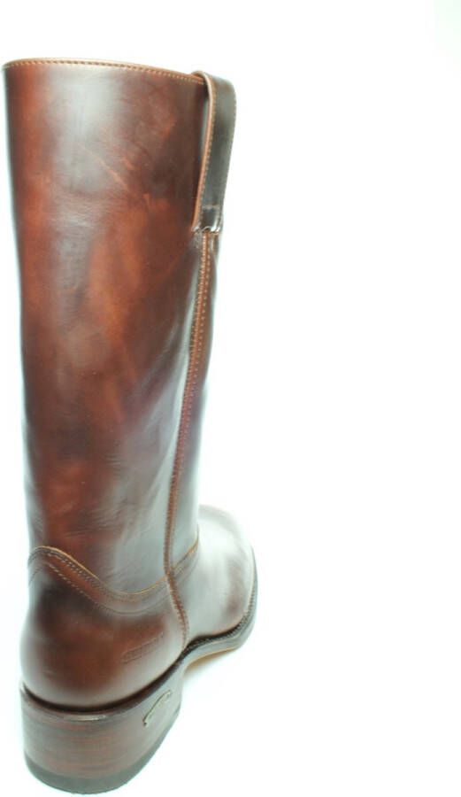 Sendra Boots 3162 Seahorse 84 Bruin Heren Basic Western Laars Ronde Neus Rechte Hak Leren Zool Rechte Schacht Trek Lussen Echt Leer