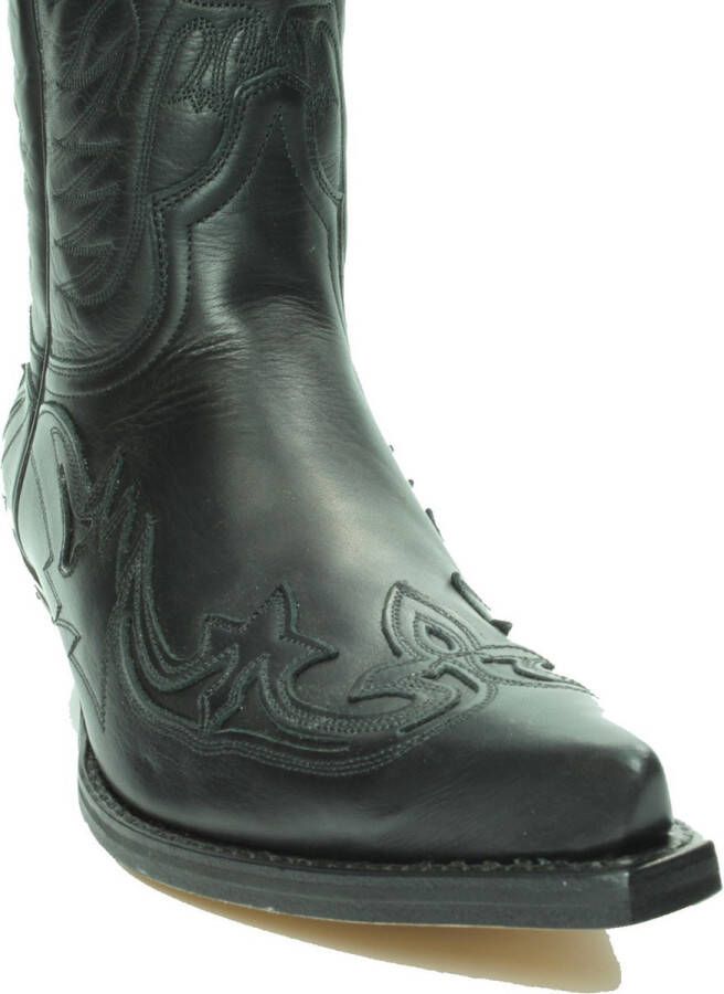 Sendra Boots 3241 Pull oil Cuervo Zwart Laarzen Cow Western Unisex Boots Spitse Neus Schuine Hak Echt Leer Handgemaakt - Foto 2