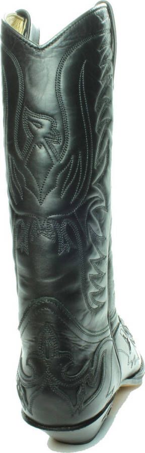 Sendra Boots 3241 Pull oil Cuervo Zwart Laarzen Cow Western Unisex Boots Spitse Neus Lederen Zool Schuine Hak Echt Leer - Foto 3