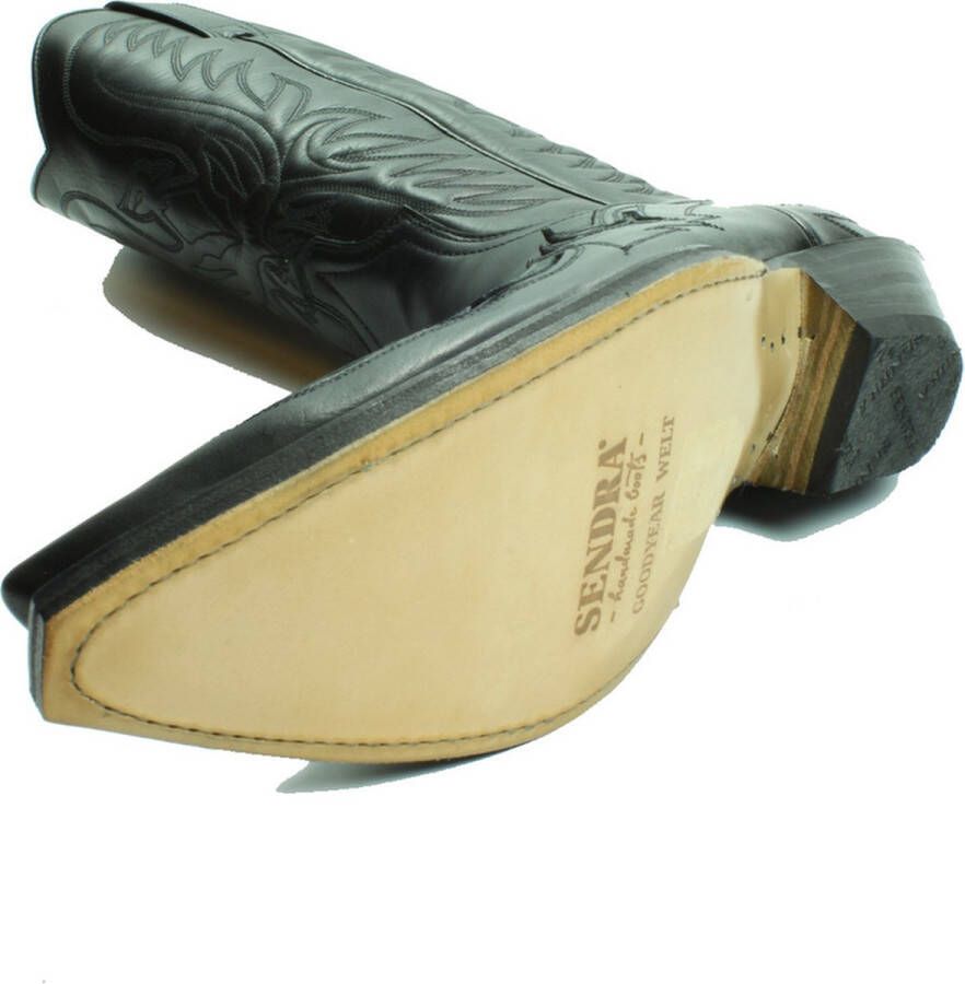 Sendra Boots 3241 Pull oil Cuervo Zwart Laarzen Cow Western Unisex Boots Spitse Neus Lederen Zool Schuine Hak Echt Leer - Foto 6