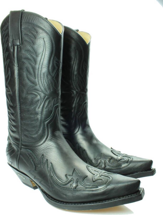 Sendra Boots 3241 Pull oil Cuervo Zwart Laarzen Cow Western Unisex Boots Spitse Neus Lederen Zool Schuine Hak Echt Leer - Foto 7