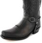 Sendra 3434 Zwart-Biker en western laarzen met siervlechtwerk op de wreef en schacht. 3434- Zwart-Biker en Western laarzen met siervlechtwerk op de wreef en schacht -Maat - Thumbnail 2