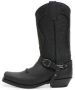 Sendra 3434 Zwart-Biker en western laarzen met siervlechtwerk op de wreef en schacht. 3434- Zwart-Biker en Western laarzen met siervlechtwerk op de wreef en schacht -Maat - Thumbnail 3