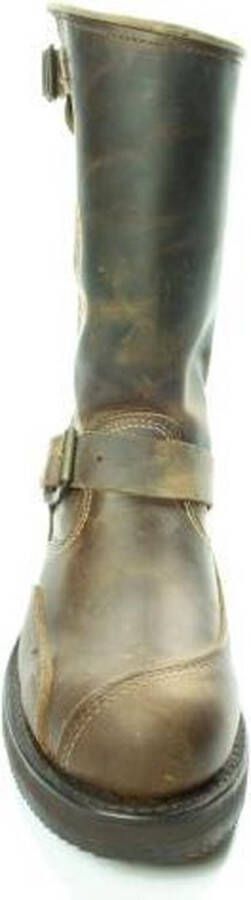 Sendra Boots 3565 Steel Bruin Dames Heren Biker Boots Casual Fashion Motorlaarzen Stalen Neus Anti Slip Zool Unisex Echt Leer
