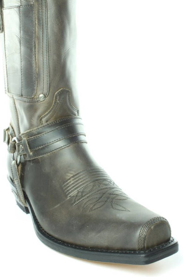 Sendra Boots 3604 Mad dog Seta Graffiet Biker Western Cowboy Laarzen Vierkante Neus Schuine Hak Afneembaar Spoor Zakje Rechte Schacht Treklussen Echt Leer