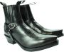 Sendra Boots 4674 Hilux Zwart Cowboy Western Korte Laarzen Heren Enkellaars Spitse Neus Beetje Schuine Hak Elastiek Sluiting Afneembaar Sierspoor Goodyear Welted Echt Leer - Thumbnail 5