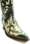 Sendra Boots 5529 Bruin Dames Western Bohemian Ibiza Laarzen Judi Spitse neus Rechte Hak Bloemmotief Treklussen Echt Leer - Thumbnail 3