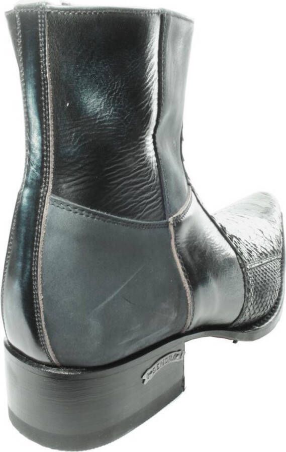 Sendra boots 5919 Mimo Antraciet Heren Cowboy Western Enkellaars Leren Zool Rechte Hak Rits Sluiting Spitse Neus Echte leer - Foto 6