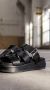 SHABBIES Slippers Dames 170020404 Shs1406 Maat: 37 Materiaal: Leer Kleur: Zwart - Thumbnail 13