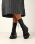 Shabbies 184020121 Veterboots Laarzen Met Veters Dames Zwart - Thumbnail 5