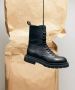 Shabbies Amsterdam Mirle leren veterboots zwart - Thumbnail 15