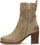 Shabbies 183020231 Enkellaarsjes Enkelboots met rits Dames Beige - Thumbnail 4