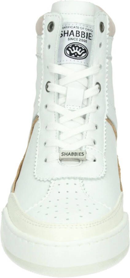 Shabbies Amsterdam Shabbies 102020074 Hoge sneakers Leren Sneaker Dames Wit