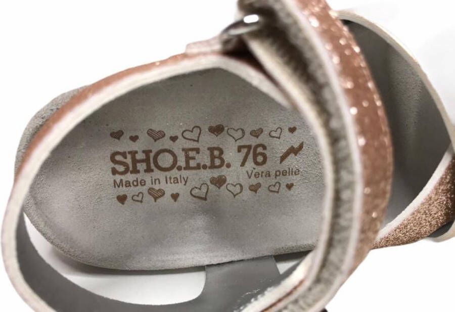 SHO.E.B.76 meisje glitter sandalen 0602 AE4 rosegoud