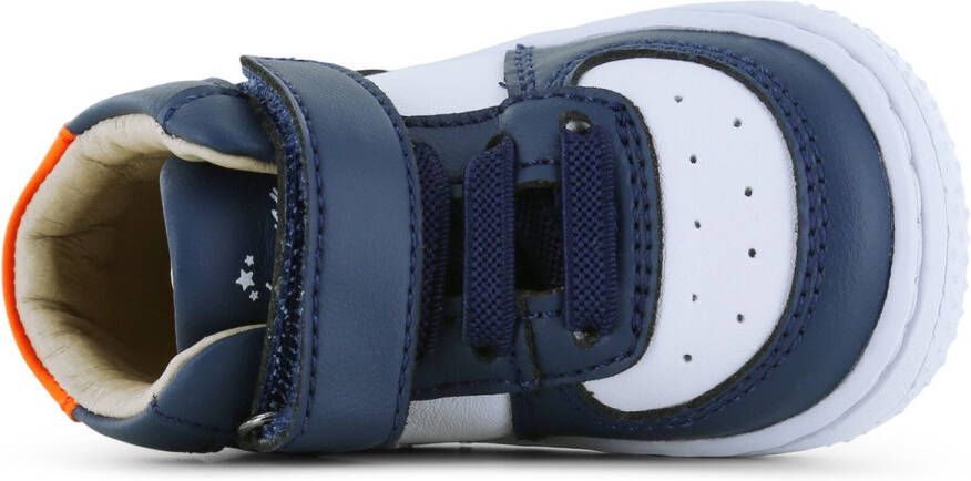 Shoesme Baby Babysneakers Jongens Blue White Orange Leer - Foto 8