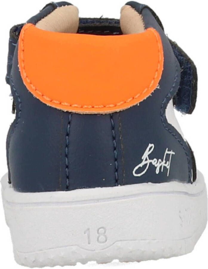 Shoesme Baby Babysneakers Jongens Blue White Orange Leer - Foto 10