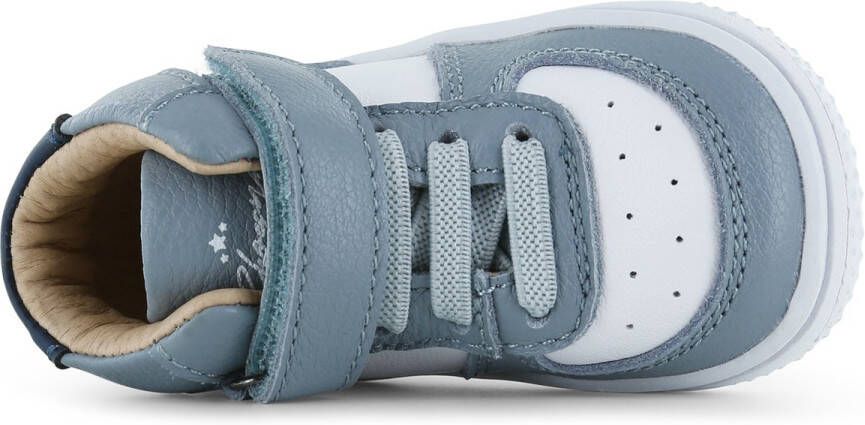 Shoesme Baby Babysneakers Jongens Jeans Blue White Leer