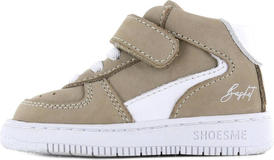 Shoesme Baby Babysneakers Meisjes jongens Taupe Leer