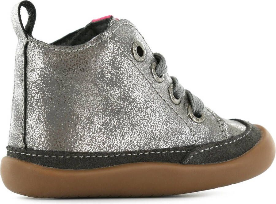 Shoesme Baby Babysneakers Meisjes Old Silver Leer