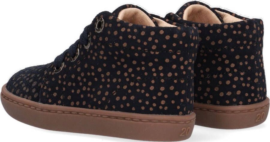 Shoesme Baby Enkelboots Meisjes Black Brown Dots Leer