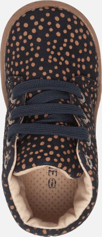 Shoesme Baby Enkelboots Meisjes Black Brown Dots Leer