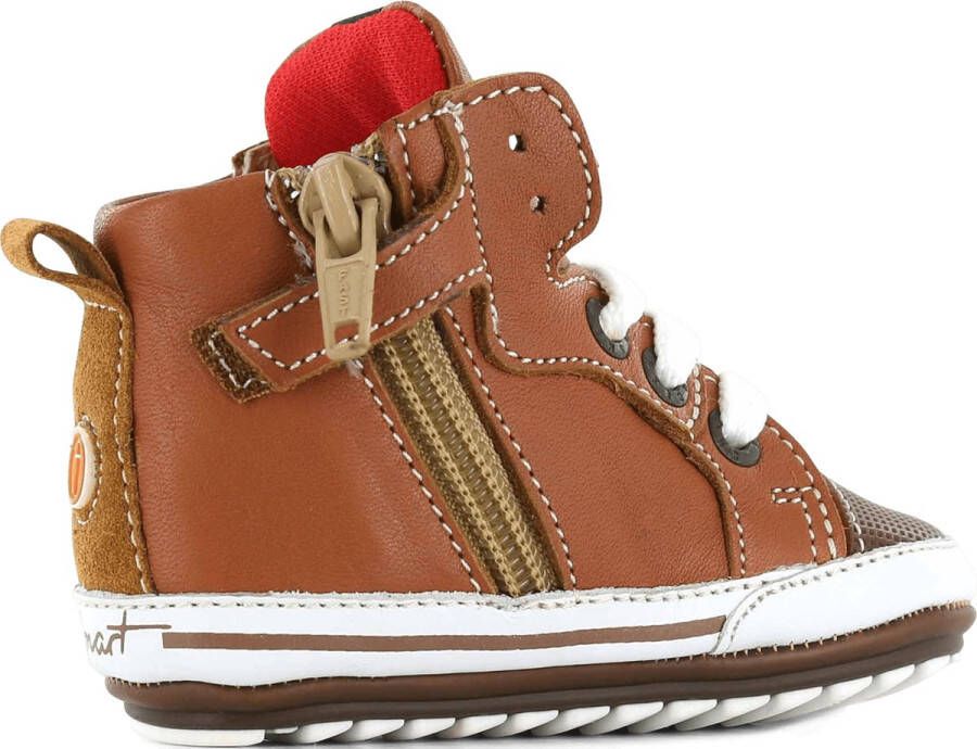 Shoesme Baby | Veterschoenen | Jongens | Cognac | Leer - Foto 4